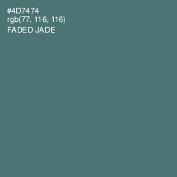 #4D7474 - Faded Jade Color Image
